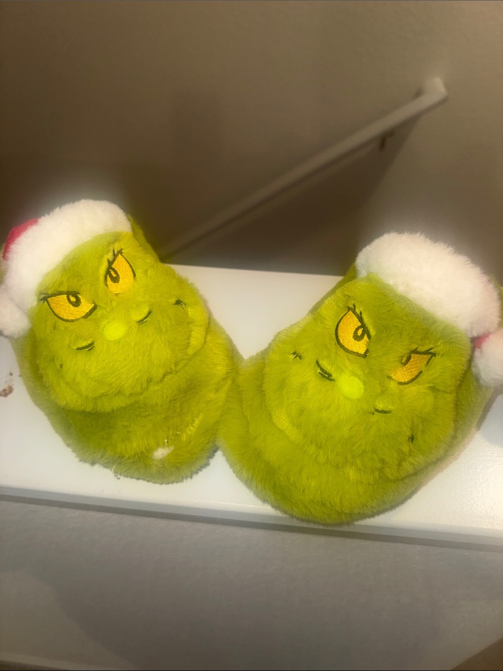 Grinch Plush Holiday Slippers - Green